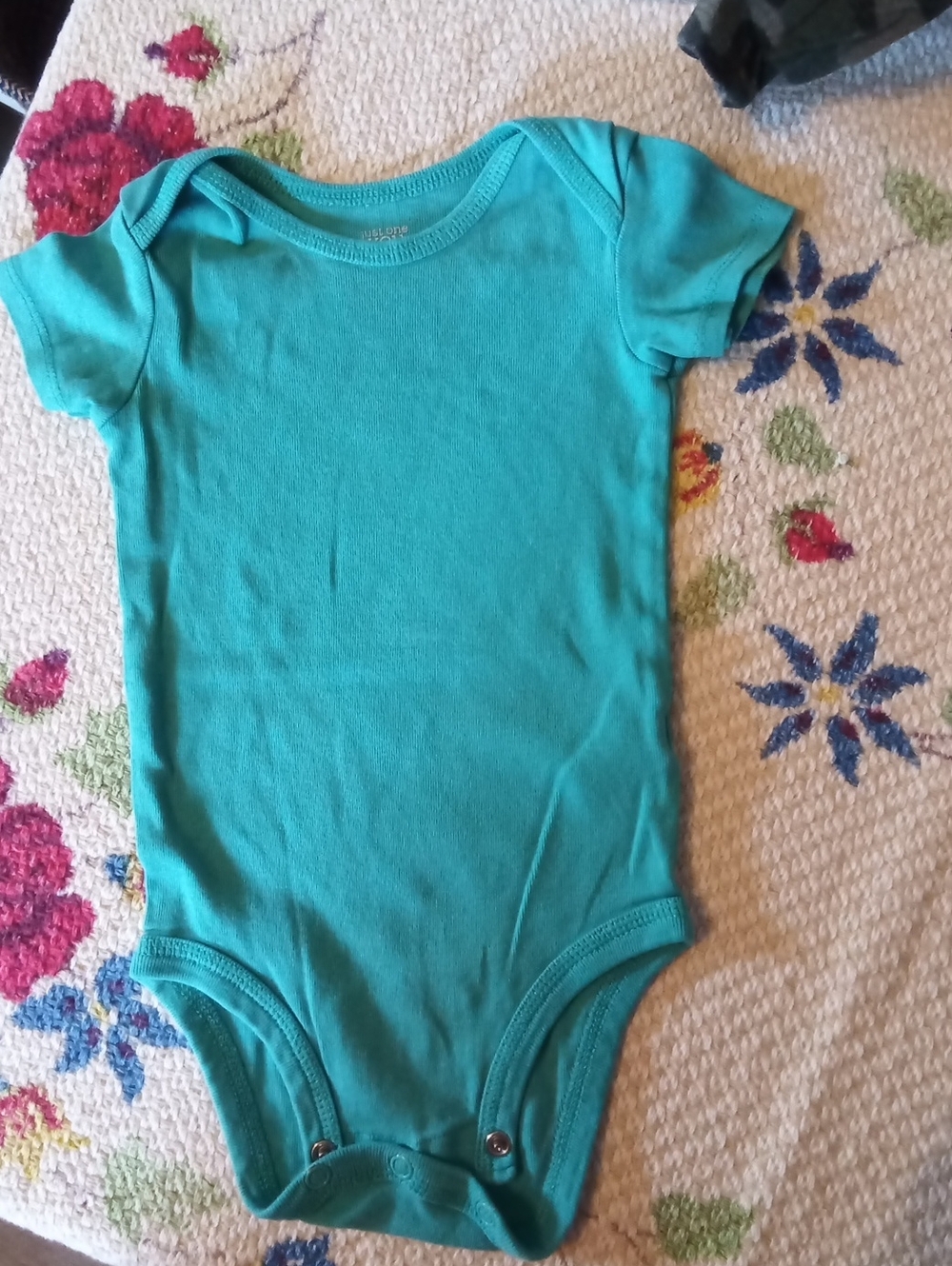 Carter's Teal Short-Sleeve Baby One-Piece Bodysuit
